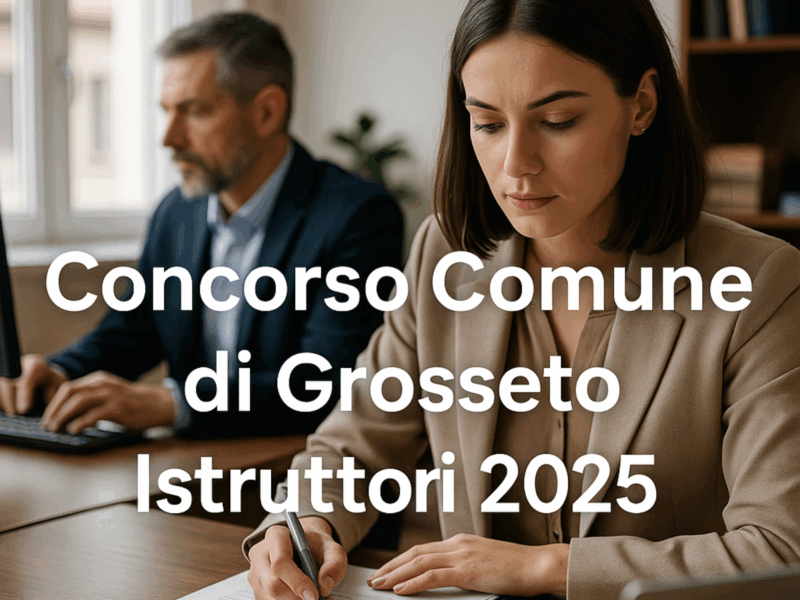 Concorso Comune di Grosseto Istruttori 2025