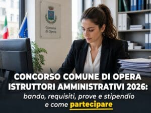 Concorso Comune di Opera Istruttori Amministrativi 2026 6 posti a tempo indeterminato