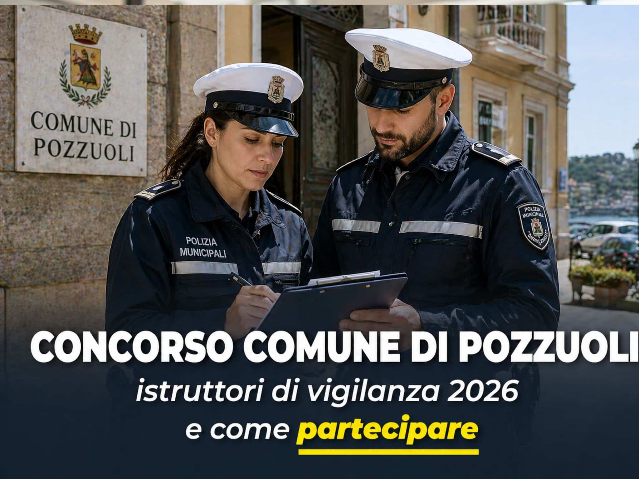 Concorso Comune di Pozzuoli Istruttori di Vigilanza 2026: 7 posti a tempo indeterminato