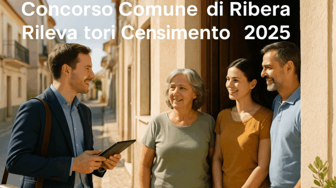 Concorso Comune di Ribera Rilevatori Censimento 2025