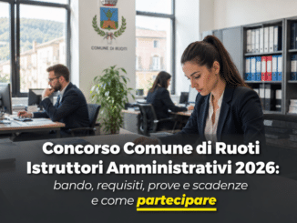 Concorso Comune di Ruoti Istruttori Amministrativi 2026 2 posti a tempo per diplomati