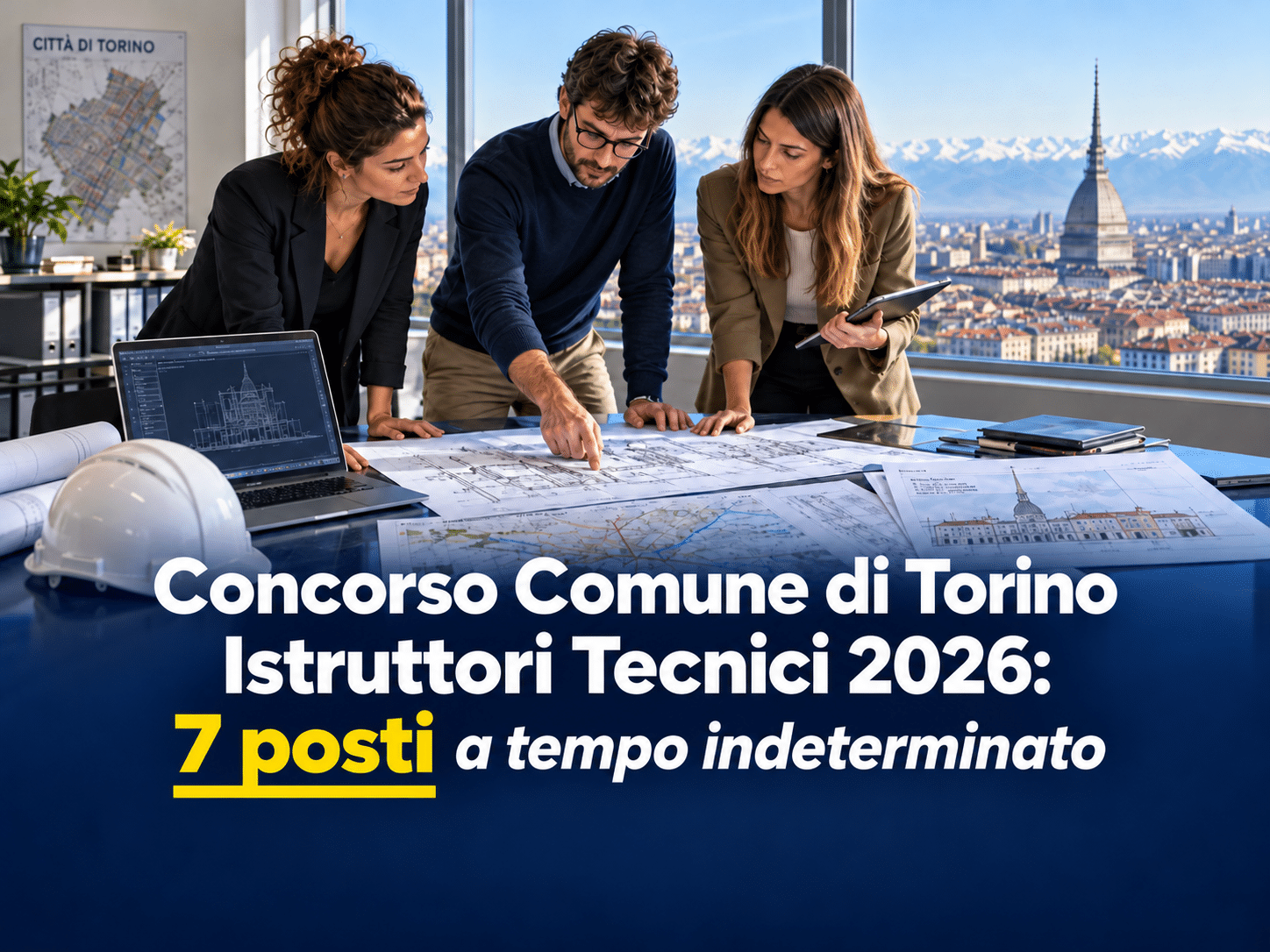 Concorso Comune di Torino Istruttori Tecnici 2026: 7 posti a tempo indeterminato