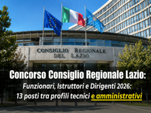 Concorso Consiglio Regionale Lazio Funzionari, Istruttori e Dirigenti