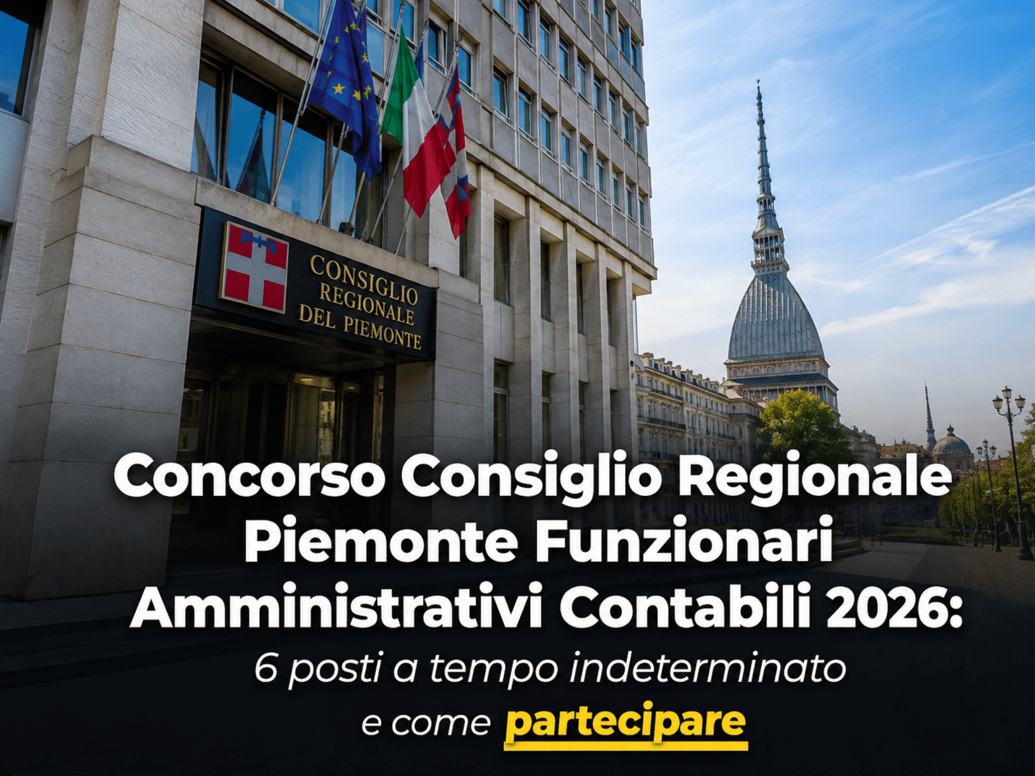 Concorso Consiglio Regionale Piemonte Funzionari Amministrativi Contabili
