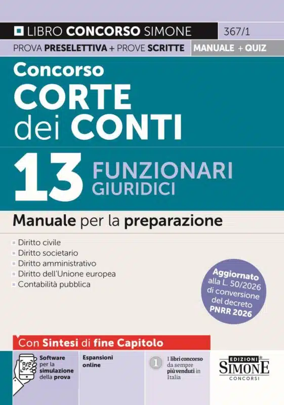 Manuale Concorso Corte dei Conti – 13 Funzionari Giuridici