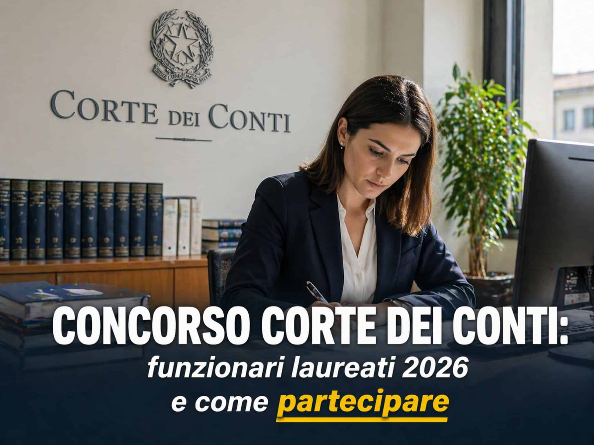 Concorso Corte dei Conti Funzionari Laureati 2026: 36 posti in ambito giuridico, economico-finanziario, ingegneristico e informatico
