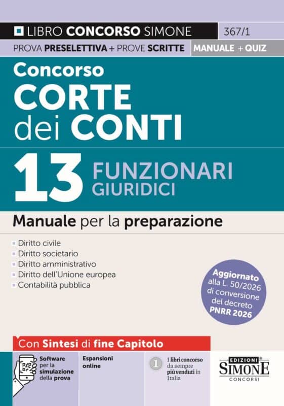 Manuale Concorso Corte dei Conti – 13 Funzionari giuridici