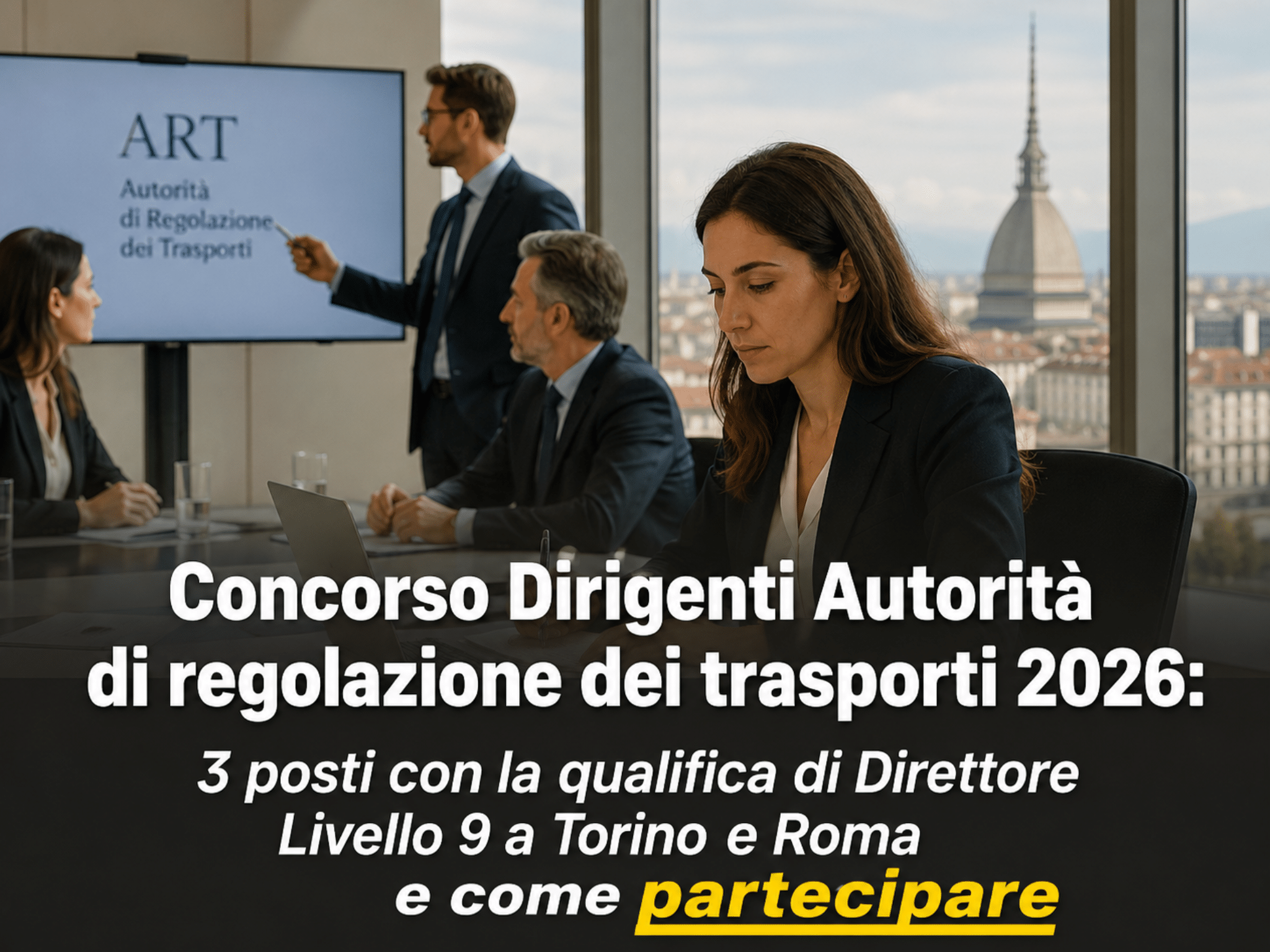 CONCORSO PUBBLICO, PER TITOLI ED ESAMI, PER IL RECLUTAMENTO DI N. 3 DIRIGENTI DI RUOLO DELL'AUTORITÀ DI REGOLAZIONE DEI TRASPORTI, DA ASSUMERE NELLA QUALIFICA DI DIRETTORE – LIVELLO 9.