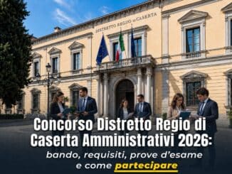 Concorso Distretto Regio di Caserta Amministrativi 2026 4 posti per diplomati e laureati