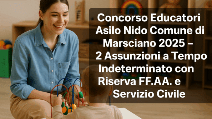 Concorso Educatori Asilo Nido Comune di Marsciano 2025