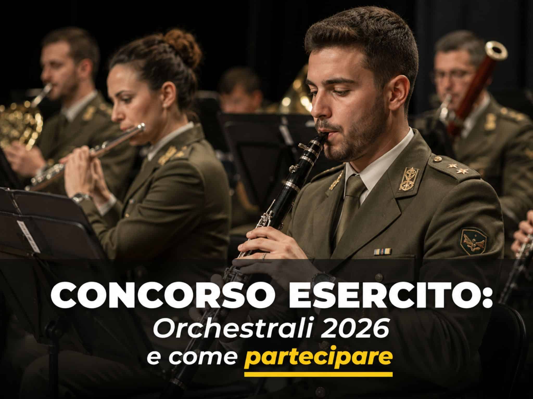 Concorso Esercito Orchestrali 2026: 10 posti per diplomati