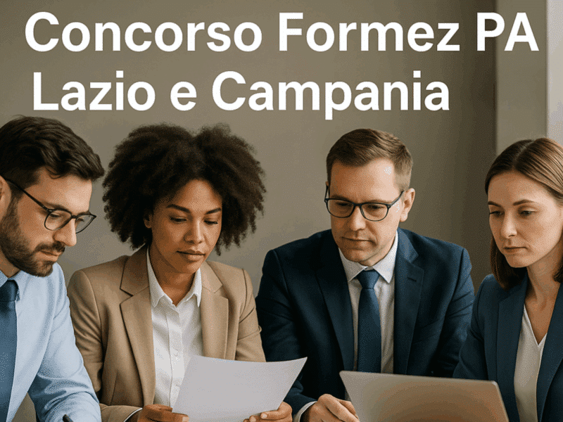 Concorso Formez PA Lazio e Campania 2025 - 18 posti per laureati