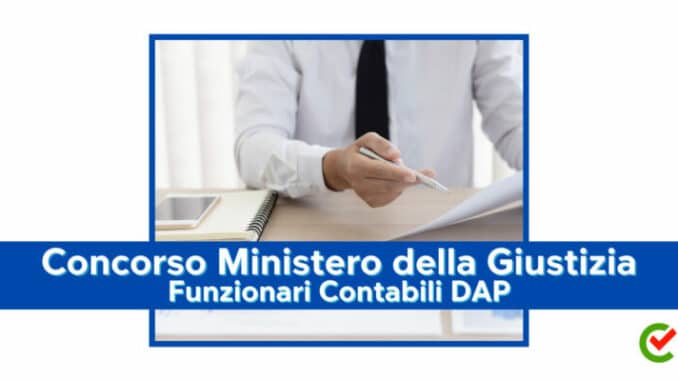 Concorso Funzionari Contabili Ministero della Giustizia DAP