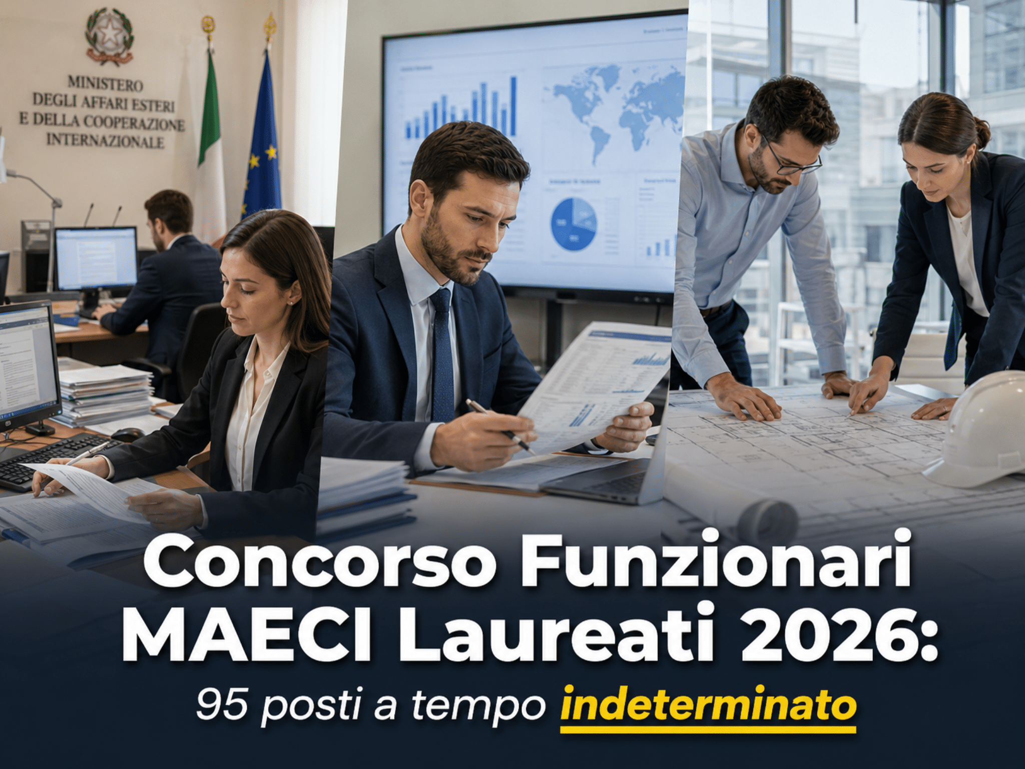 Concorso Funzionari MAECI Laureati RIPAM 2026: 95 posti a tempo indeterminato per amministrativi, statistici e architetti o ingegneri