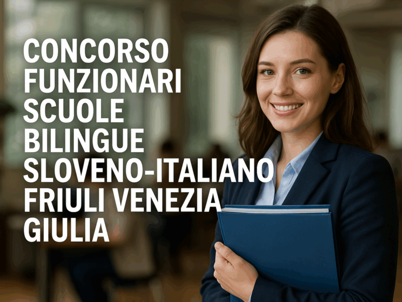 Concorso Funzionari Scuole Bilingue Sloveno-Italiano Friuli Venezia Giulia 2025 –
