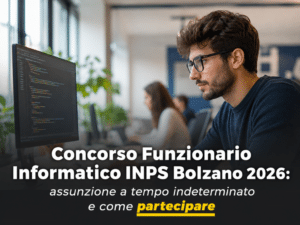 Concorso Funzionario Informatico INPS Bolzano 2026