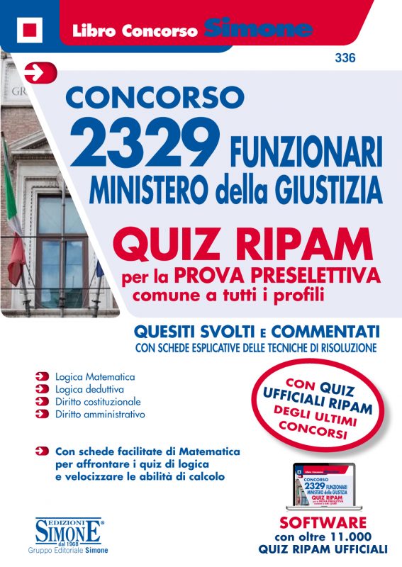 Concorso Funzionari Giudiziari – QUIZ RIPAM per la prova preselettiva comune a tutti i profili