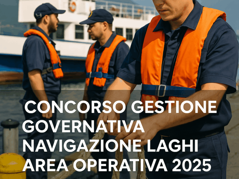 Concorso Gestione Governativa Navigazione Laghi Area Operativa 2025