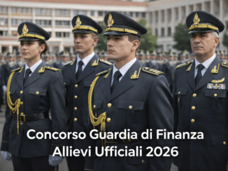 Concorso Guardia di Finanza Allievi Ufficiali 2026 69 posti per diplomati