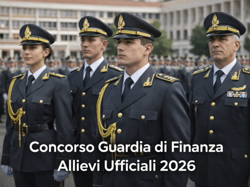 Concorso Guardia di Finanza Allievi Ufficiali 2026 69 posti per diplomati