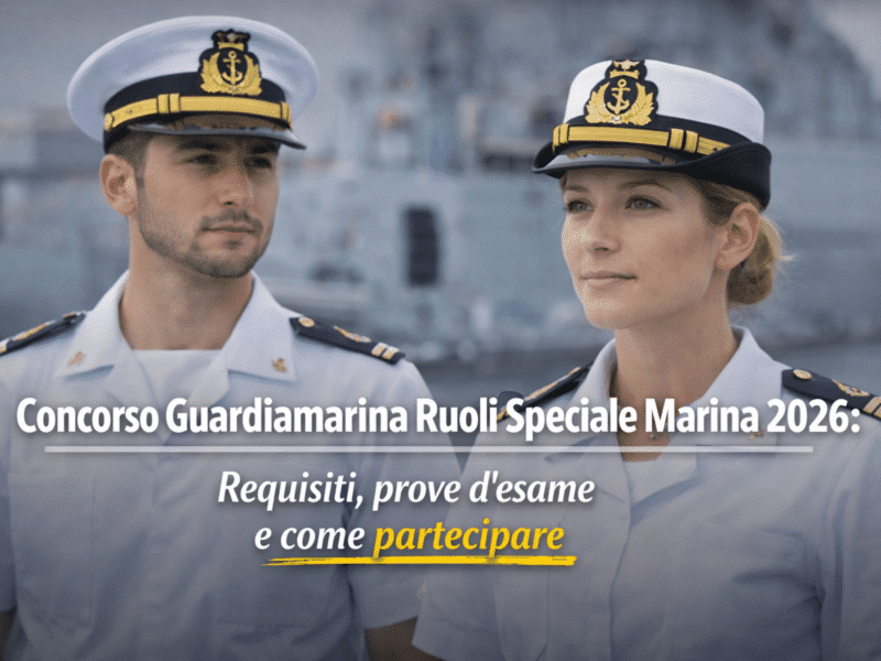 Concorso Guardiamarina Ruoli Speciale 2026 105 posti per diplomati