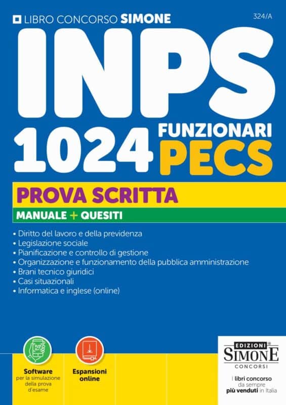 Manuale Concorso INPS 1024 Funzionari PECS – Prova scritta