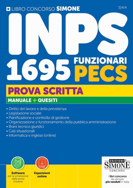 Manuale Concorso INPS 1695 Funzionari PECS – Prova scritta