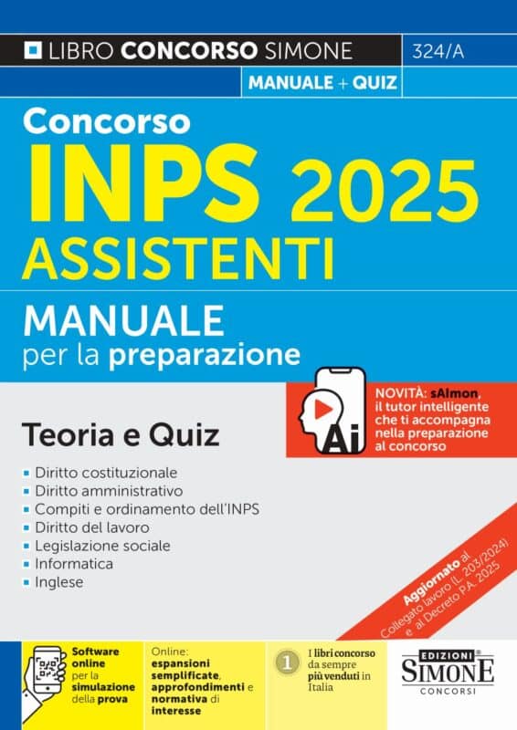 Manuale Concorso INPS 2025 Assistenti – Per la preparazione