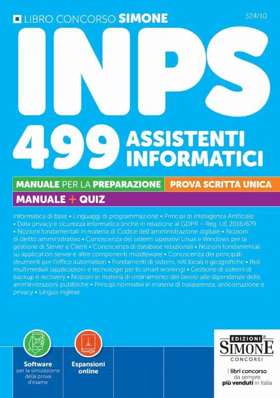 Manuale Concorso INPS 499 Assistenti Informatici - Edizioni Simone