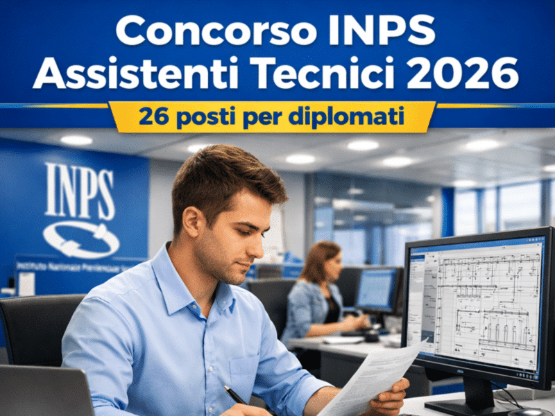 Concorso INPS Assistenti Tecnici 2026 26 posti