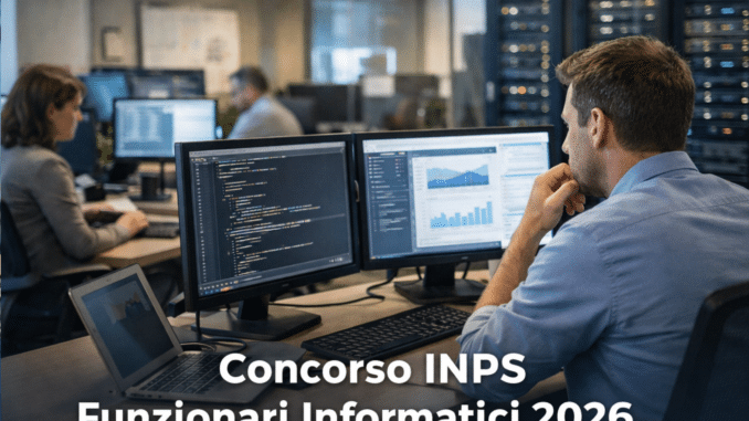 Concorso INPS Funzionari Informatici 2026 88 posti per laureati