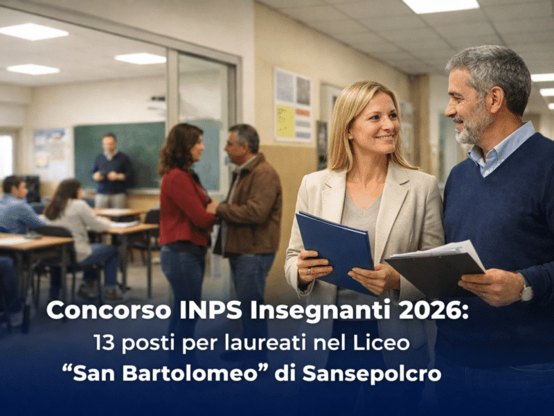 Concorso INPS Insegnanti 2026 13 posti per laureati