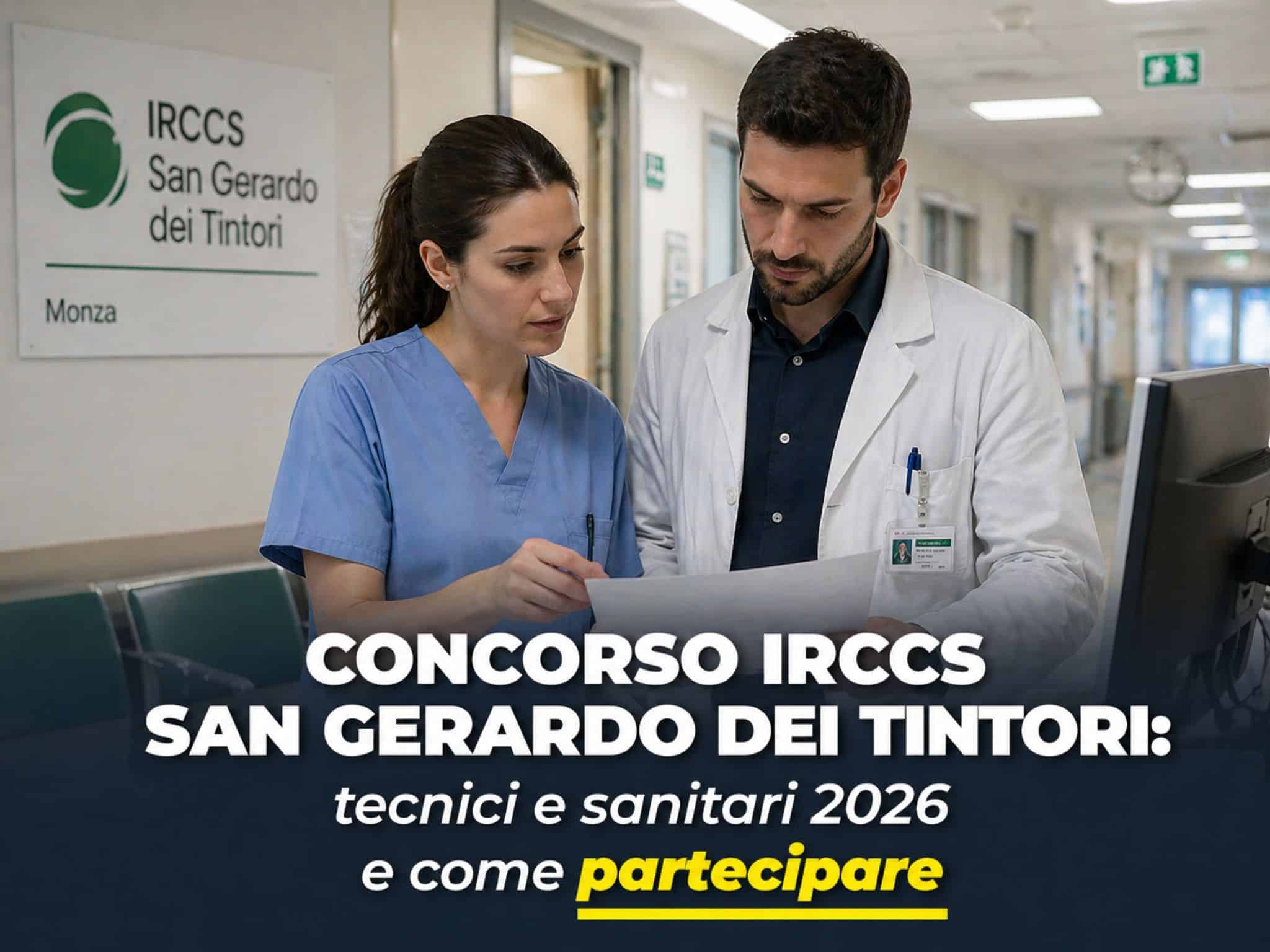 Concorso IRCCS San Gerardo dei Tintori Tecnici e Sanitari 2026: 19 posti a tempo indeterminato
