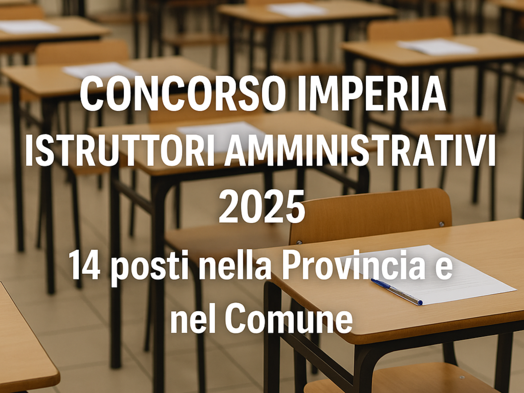 Concorso Imperia Istruttori Amministrativi 2025 14 posti