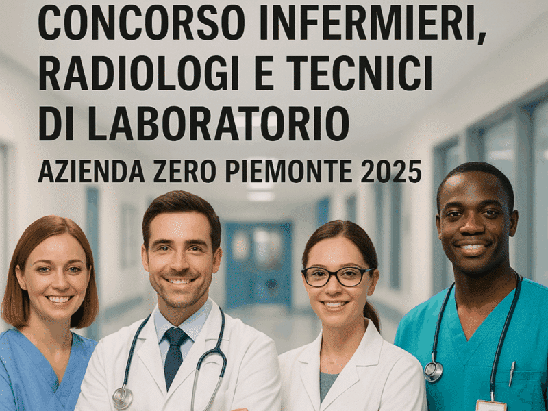 Concorso Infermieri, Radiologi e Tecnici di laboratorio Azienda Zero Piemonte