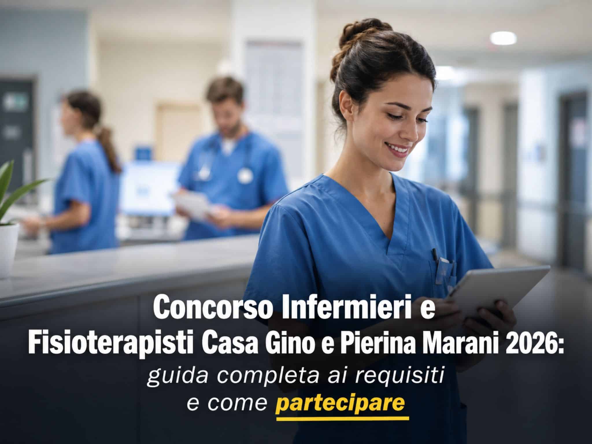 Concorso Infermieri e Fisioterapisti Casa Gino e Pierina Marani 2026: 10 posti a tempo indeterminato