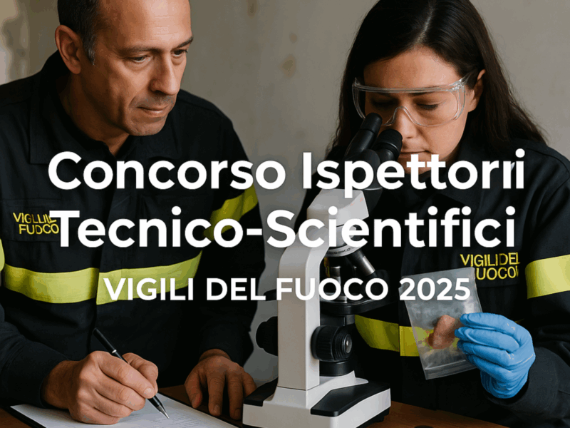 Concorso Ispettori Tecnico-Scientifici Vigili del Fuoco 2025