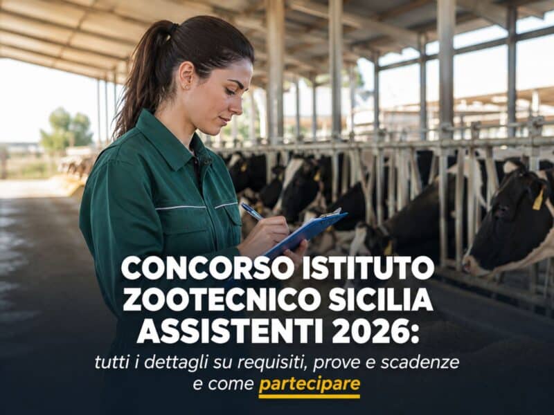 Concorso Istituto Zootecnico Sicilia Assistenti 2026 7 posti a tempo indeterminato
