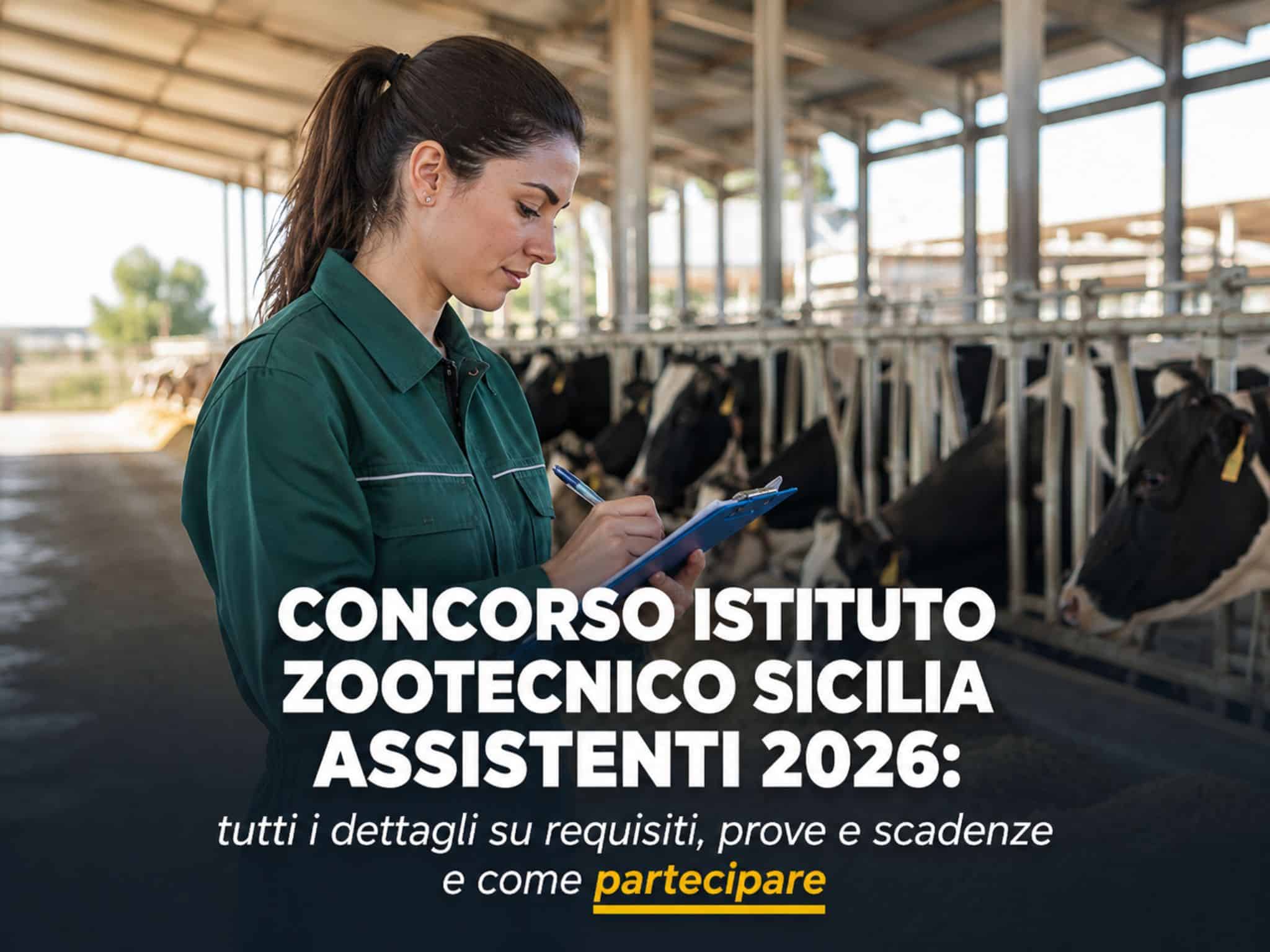 Concorso Istituto Zootecnico Sicilia Assistenti 2026: 7 posti a tempo indeterminato