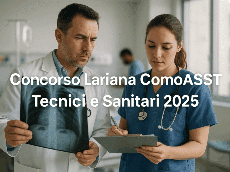 Concorso Lariana Como ASST Tecnici e Sanitari 2025