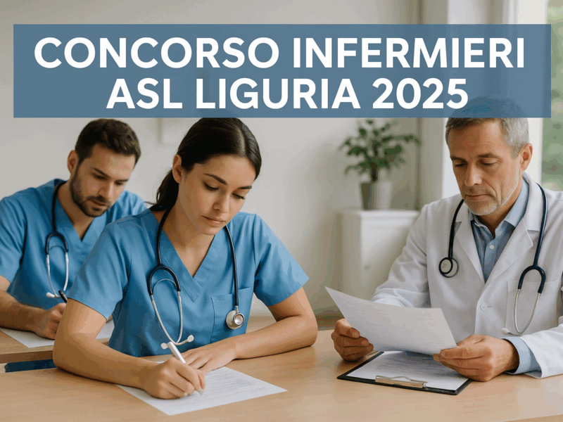 Concorso Liguria per infermieri 2025