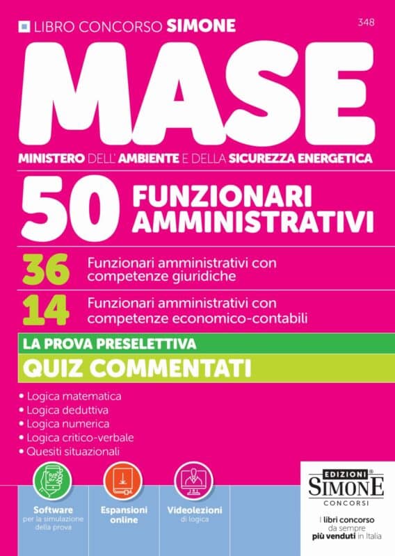 MANUALE Concorso MASE 50 posti – Prova Preselettiva per entrambi i profili