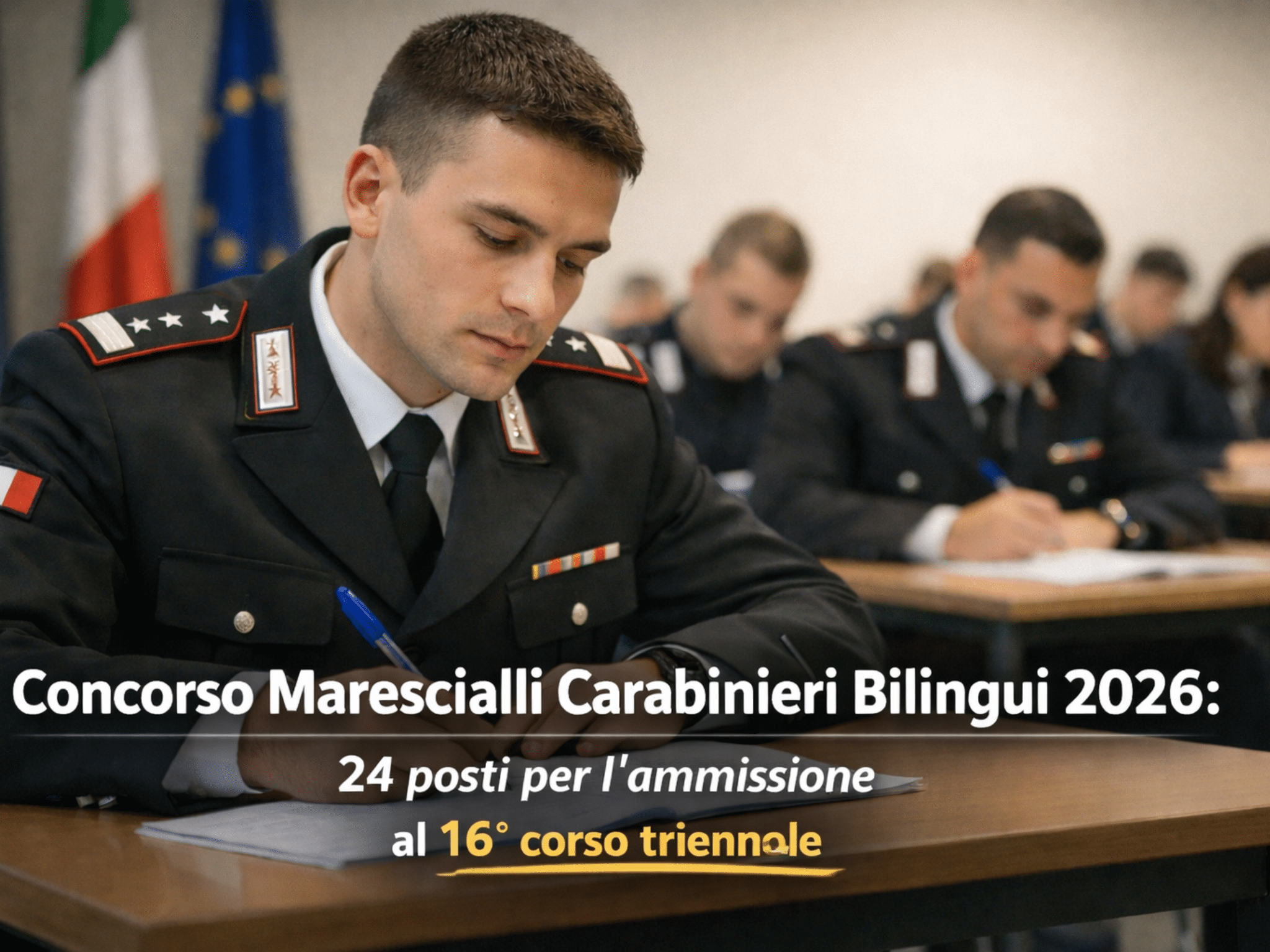 Concorso Marescialli Carabinieri Bilingui 2026 - 24 posti Allievi Ispettori
