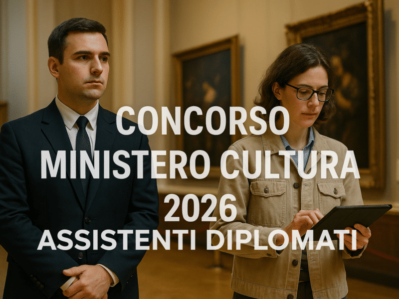Concorso Ministero Cultura Assistenti Diplomati 2026