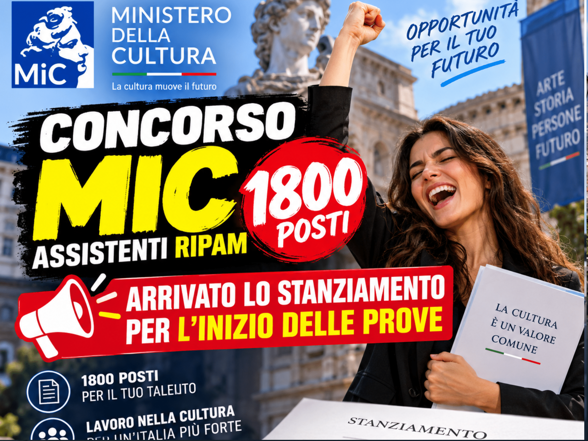 Concorso Ministero Cultura 1800 Assistenti Diplomati 2026 - Guida alla Preparazione