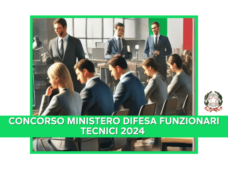 Concorso Ministero Difesa Funzionari Tecnici - Come studiare per la prova scritta (online le date)