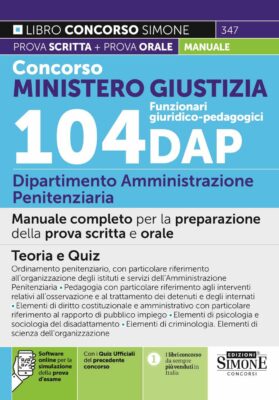 Manuale Concorso Funzionari Giuridico Pedagogici 2022 – Per la preparazione