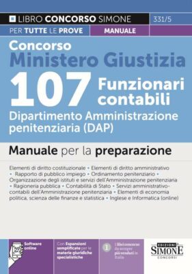 Manuale Funzionari Contabili Ministero della Giustizia DAP – Per la prova scritta