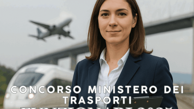 Concorso Ministero dei Trasporti Funzionari 2025: 300 posti a tempo indeterminato nel MIT