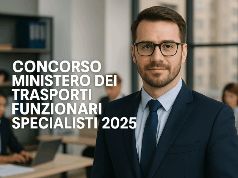 Concorso Ministero dei Trasporti Funzionari Specialisti 2025 - 105 posti a tempo indeterminato